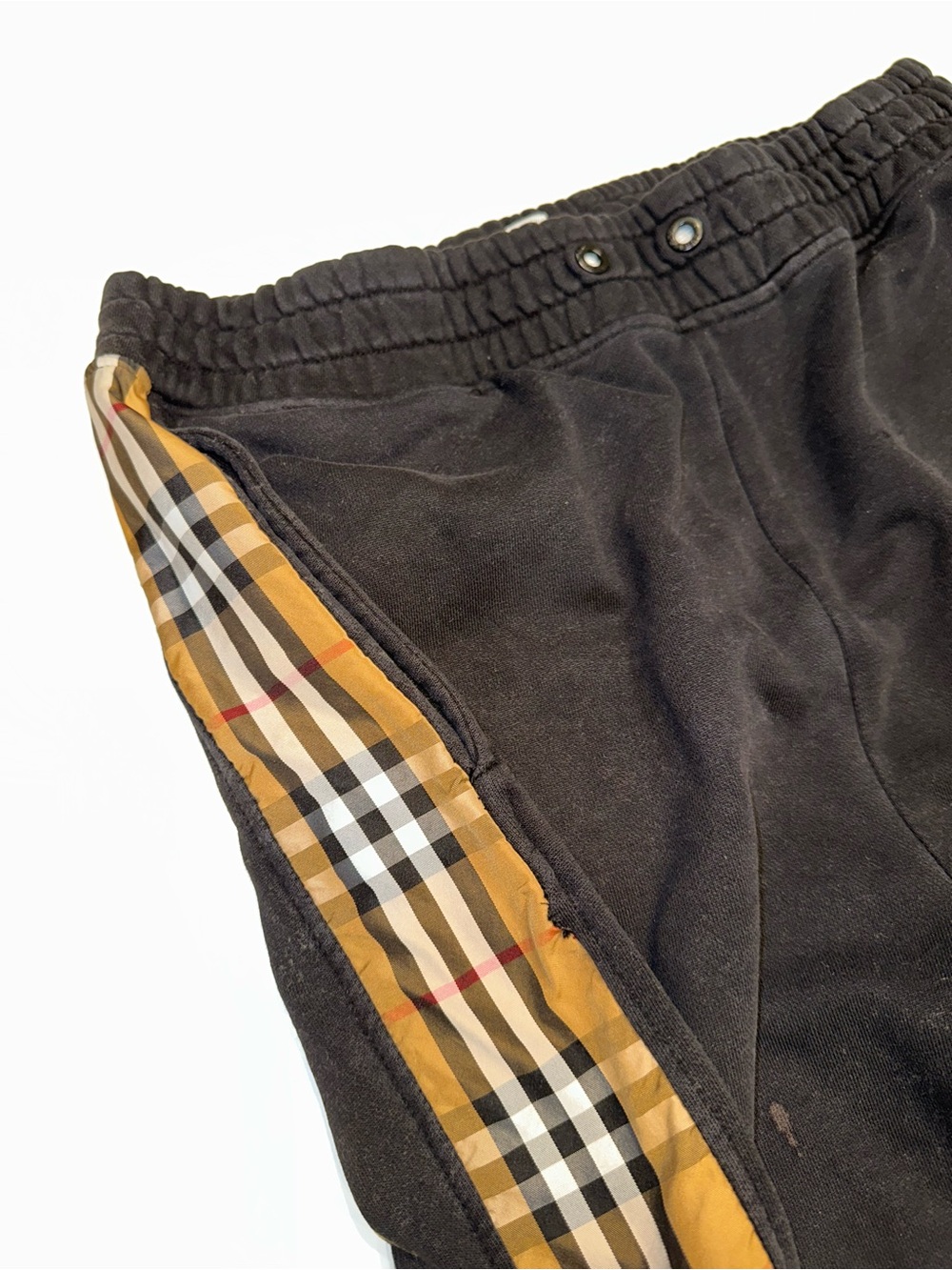 Burberry Men’s Black Jogger Pants with Novacheck sweatpants Size Medium - Picture 2 of 9